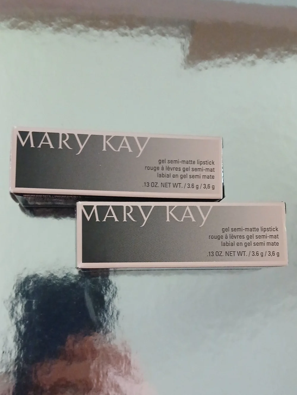 2 Mary Kay Pink  Lipsticks - Trademark Pink Gel Semi-Matte Lipstick New In Box